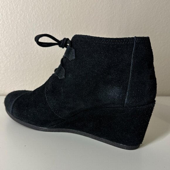Toms Desert Wedge Size 9.5 Black - Picture 6 of 8